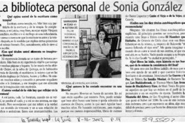 La biblioteca personal de Sonia González  [artículo]