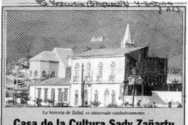 Casa de la cultura Sady Zañartu  [artículo]