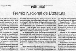 Premio Nacional de Literatura  [artículo]