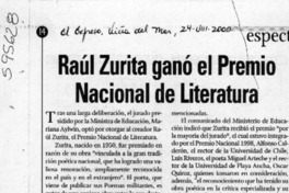 Raúl Zurita ganó el Premio Nacional de Literatura  [artículo]