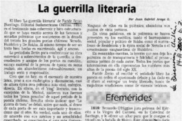 La guerrilla literaria  [artículo] Juan Gabriel Araya G.