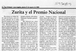 Zurita y el Premio Nacional  [artículo] Mario Ríos Santander