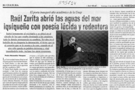 Raúl Zurita abrió las aguas del mar iquiqueño con poesía lúcida y redentora