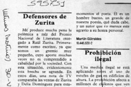 Defensores de Zurita  [artículo] Martín Güiraldes
