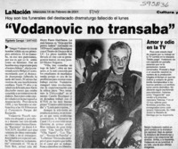 "Vodanovic no transaba"  [artículo] Rigoberto Carvajal