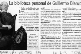La biblioteca personal de Guillermo Blanco  [artículo]