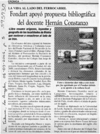Fondart apoyó propuesta bibliográfica del docente Hernán Constanzo  [artículo]