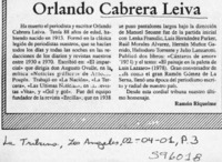 Orlando Cabrera Leiva  [artículo] Ramón Riquelme