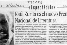 Raúl Zurita es el nuevo Premio Nacional de Literatura  [artículo]