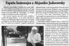 España homenajea a Alejandro Jodorowsky  [artículo]