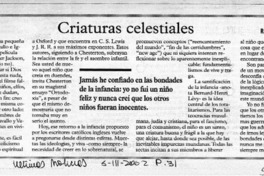 Criaturas celestiales  [artículo] Rafael Gumucio