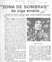 Zona de sombras"  [artículo] Ruth Eliana Merino.