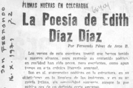 La poesía de Edith Díaz Díaz