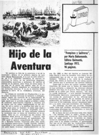 Hijo de la aventura  [artículo] Carlos Olivárez.