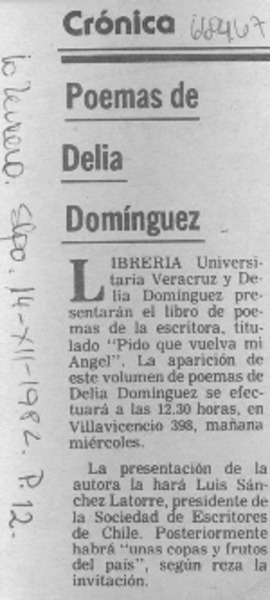 Poemas de Delia Domínguez