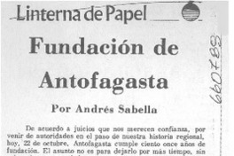 Fundación de Antofagasta