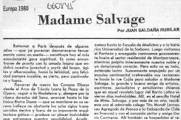 Madame Salvaje  [artículo] Juan Saldaña Rubilar