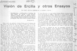 Visión de Ercilla y otros ensayos  [artículo] Raúl Silva Castro.