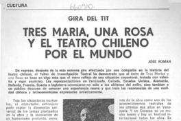 Tres Marías, una Rosa y el teatro chileno por el mundo