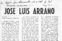 Jose Luis Arraño  [artículo] José Vargas Badilla.