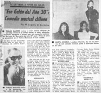 Ese galán del año 30": comedia musical chilena  [artículo] María Eugenia Di Doménico.