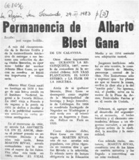 Permanencia de Alberto Blest Gana  [artículo] José Vargas Badilla.