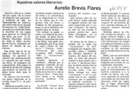 Aurelio Brevis Flores  [artículo] Carlos René Ibacache.
