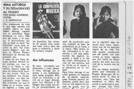 Irma Astorga y su desagravio al huaso  [artículo] Isabel Guerrero.