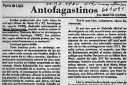Antofagastinos  [artículo] Martín Cerda.