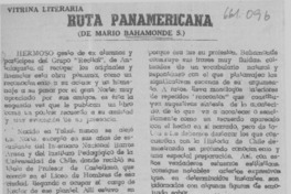 Ruta Panamericana  [artículo] APIR.