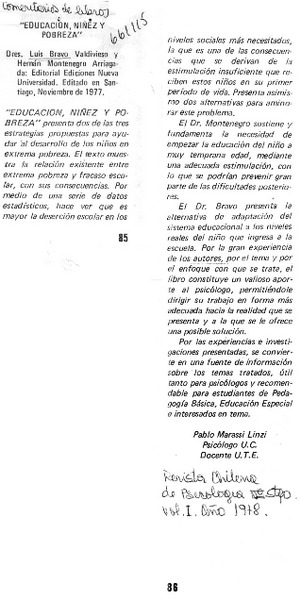 Educación, niñez y pobreza  [artículo] Pablo Marassi Linzi.