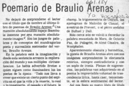 Poemario de Braulio Arenas  [artículo] Hugo Rolando Cortés.