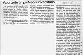 Aporte de un profesor univesitario  [artículo] Carlos René Ibacache.