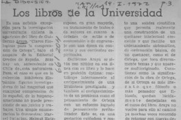 Los libros de la universidad  [artículo] Eladio García.