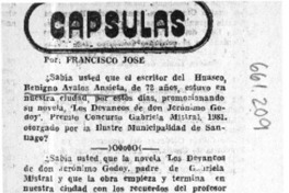 Capsulas  [artículo] Francisco José.