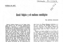 David Valjalo y el realismo nostálgico  [artículo] Antonio Campaña.
