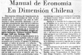 Manual de economía en dimension chilena.  [artículo]