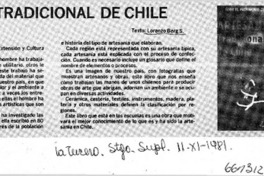 Artesania tradicional de Chile.  [artículo]