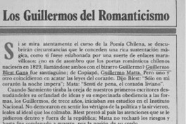 Los Guillermos del romanticismo  [artículo] Andrés Sabella.