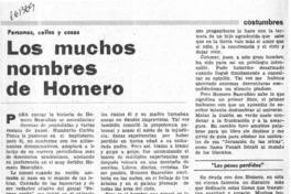 Los Muchos nombres de Homero  [artículo] Juan Rubén Valenzuela.