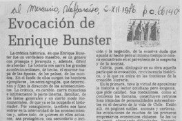 Evocación de Enrique Bunster  [artículo] Fernando Durán V.