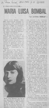 María Luisa Bombal  [artículo]