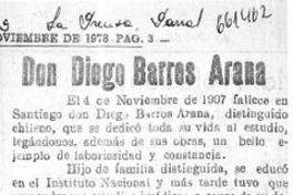 Don Diego Barros Arana.