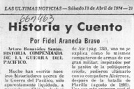 Historia y cuento  [artículo] Fidel Araneda Bravo.
