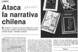 Ataca la narrativa chilena  [artículo] Rosasco.