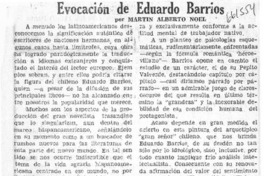 Evocación de Eduardo Barrios