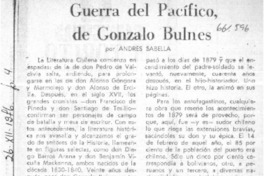Guerra del Pacífico, de Gonzalo Bulnes  [artículo] Andrés Sabella.