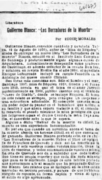 Guillermo Blanco: "Los borradores de la muerte"  [artículo] Eddie Morales.