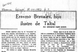 Erasmo Bernales, hijo ilustre de Taltal  [artículo] Medardo Cano Godoy.