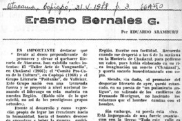 Erasmo Bernales G.  [artículo] Eduardo Aramburú.